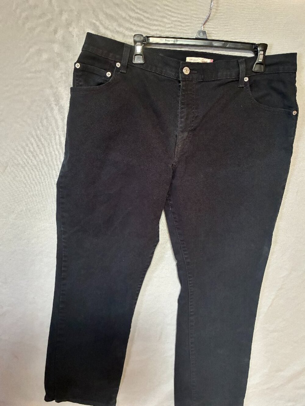 Levi's 550 Relaxed Fit Jeans Womens 18 Reg Black Solid Denim Straight Leg Cotton